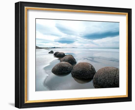 Moeraki Boulders #3, New Zealand ‘98-Monte Nagler-Framed Photographic Print