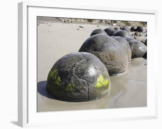 Moeraki Boulders, Koekohe Beach, New Zealand-Stocktrek Images-Framed Photographic Print