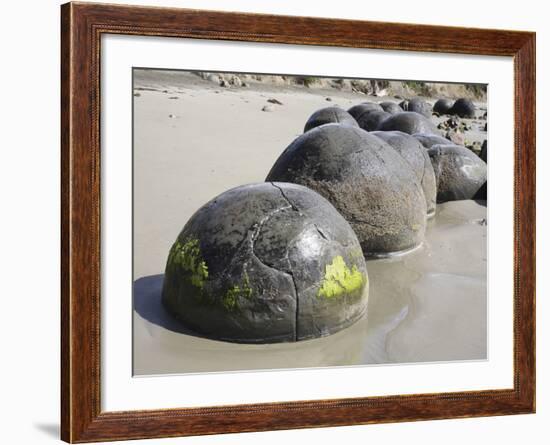 Moeraki Boulders, Koekohe Beach, New Zealand-Stocktrek Images-Framed Photographic Print