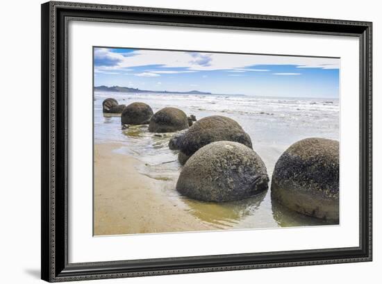 Moeraki Boulders New Zealand-null-Framed Art Print