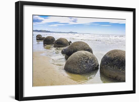 Moeraki Boulders New Zealand-null-Framed Art Print