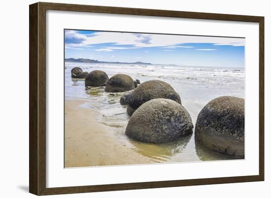 Moeraki Boulders New Zealand-null-Framed Art Print