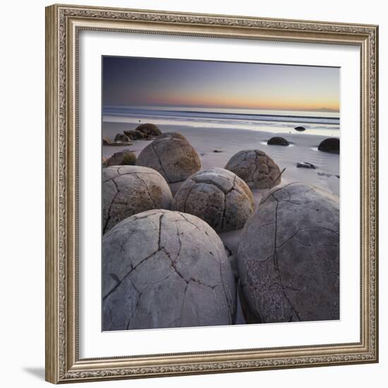 Moeraki Boulders, Otago, South Island, New Zealand-Rainer Mirau-Framed Photographic Print