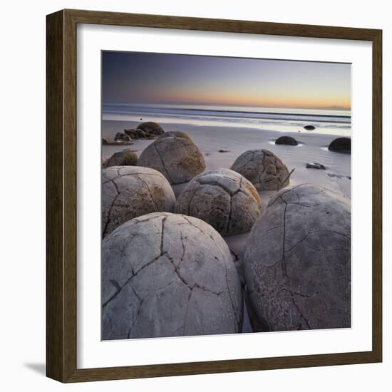 Moeraki Boulders, Otago, South Island, New Zealand-Rainer Mirau-Framed Photographic Print