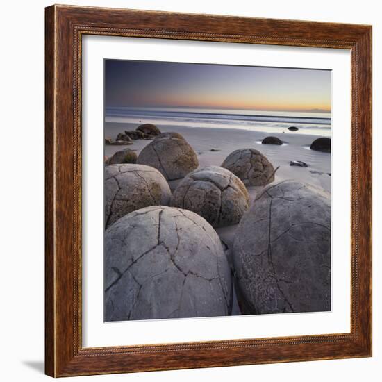 Moeraki Boulders, Otago, South Island, New Zealand-Rainer Mirau-Framed Photographic Print