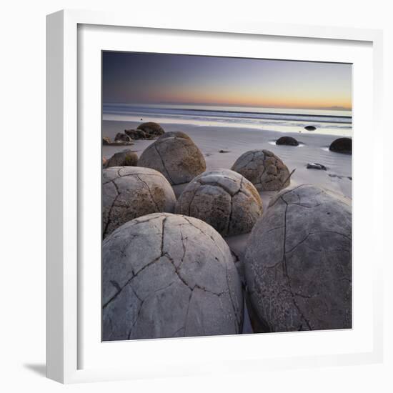 Moeraki Boulders, Otago, South Island, New Zealand-Rainer Mirau-Framed Photographic Print