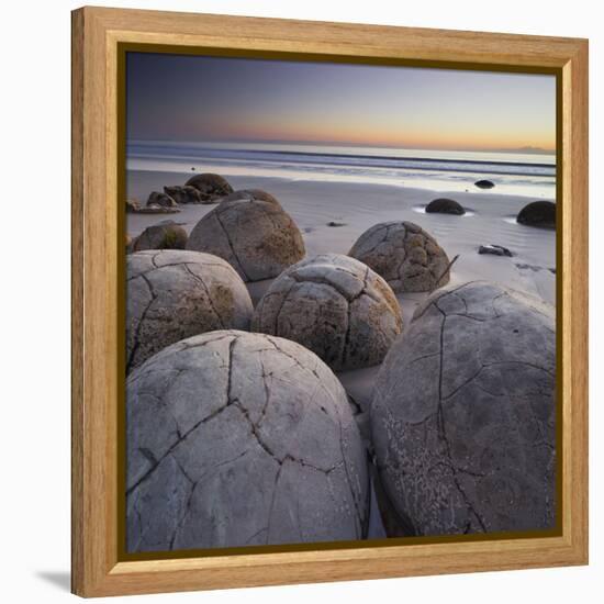 Moeraki Boulders, Otago, South Island, New Zealand-Rainer Mirau-Framed Premier Image Canvas