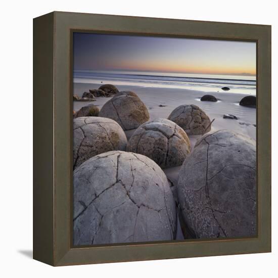 Moeraki Boulders, Otago, South Island, New Zealand-Rainer Mirau-Framed Premier Image Canvas