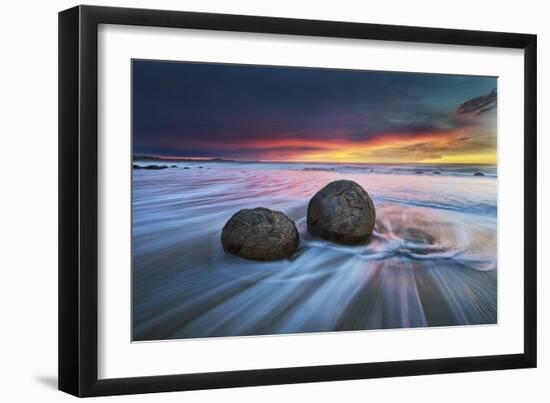 Moeraki Boulders-Yan Zhang-Framed Giclee Print