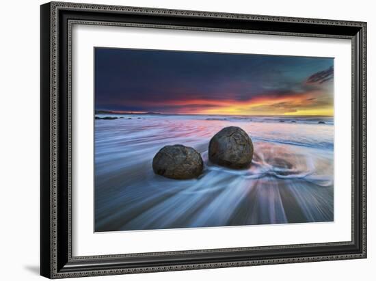 Moeraki Boulders-Yan Zhang-Framed Giclee Print