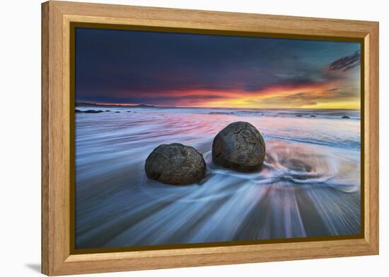 Moeraki Boulders-Yan Zhang-Framed Premier Image Canvas