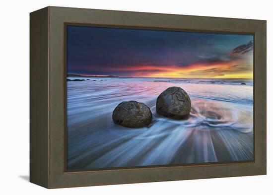 Moeraki Boulders-Yan Zhang-Framed Premier Image Canvas