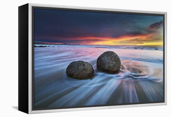 Moeraki Boulders-Yan Zhang-Framed Premier Image Canvas