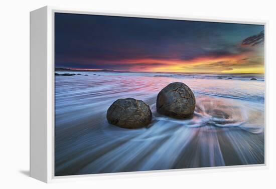 Moeraki Boulders-Yan Zhang-Framed Premier Image Canvas