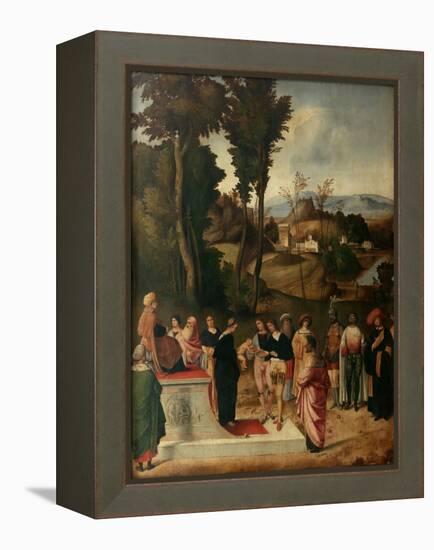 Moess Undergoes Trial by Fire, 1502-1505-Giorgione-Framed Premier Image Canvas