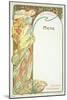 Moet and Chandon Menu, 1899-Alphonse Mucha-Mounted Giclee Print