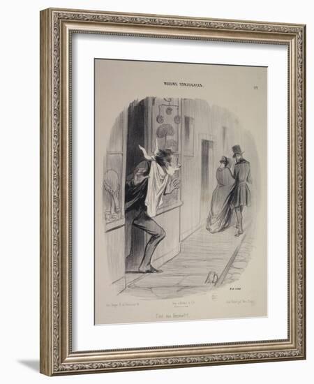 Moeurs conjugales: C'est ma femme!!!-Honore Daumier-Framed Giclee Print