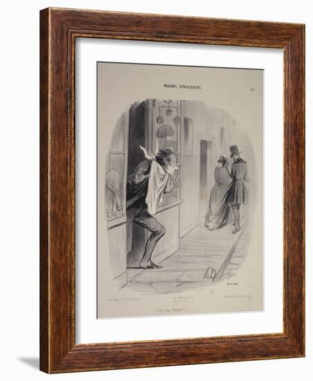 Moeurs conjugales: C'est ma femme!!!-Honore Daumier-Framed Giclee Print