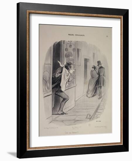 Moeurs conjugales: C'est ma femme!!!-Honore Daumier-Framed Giclee Print