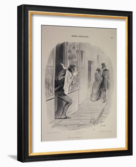 Moeurs conjugales: C'est ma femme!!!-Honore Daumier-Framed Giclee Print