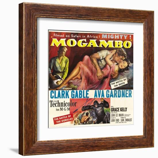 Mogambo, Grace Kelly, Clark Gable, Ava Gardner, 1953-null-Framed Art Print