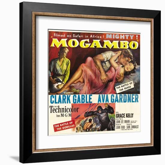 Mogambo, Grace Kelly, Clark Gable, Ava Gardner, 1953-null-Framed Art Print