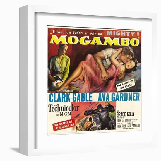 Mogambo, Grace Kelly, Clark Gable, Ava Gardner, 1953-null-Framed Art Print