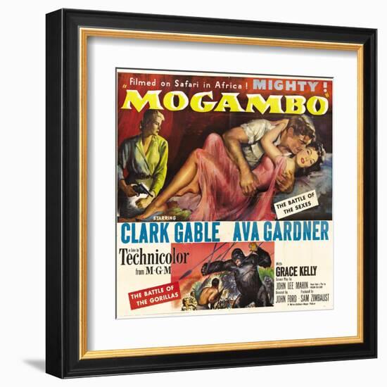 Mogambo, Grace Kelly, Clark Gable, Ava Gardner, 1953-null-Framed Art Print