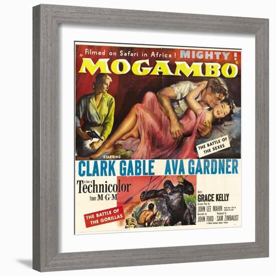 Mogambo, Grace Kelly, Clark Gable, Ava Gardner, 1953-null-Framed Art Print