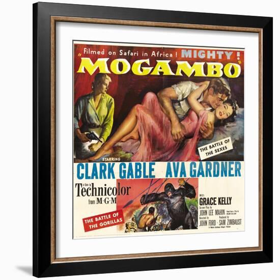 Mogambo, Grace Kelly, Clark Gable, Ava Gardner, 1953-null-Framed Art Print