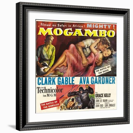 Mogambo, Grace Kelly, Clark Gable, Ava Gardner, 1953-null-Framed Art Print