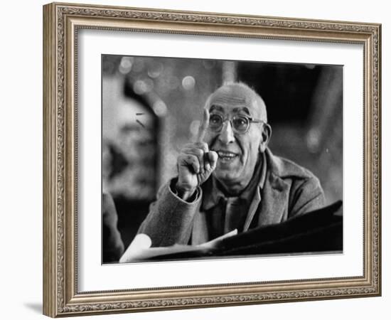 Mohamed Mossadegh, Premier of Iran, Correcting the Prosecutor's Grammar at His Trial-Carl Mydans-Framed Photographic Print