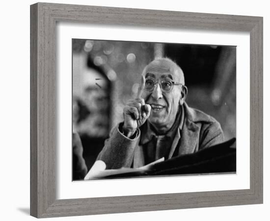 Mohamed Mossadegh, Premier of Iran, Correcting the Prosecutor's Grammar at His Trial-Carl Mydans-Framed Photographic Print