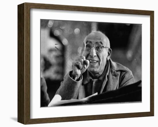 Mohamed Mossadegh, Premier of Iran, Correcting the Prosecutor's Grammar at His Trial-Carl Mydans-Framed Photographic Print
