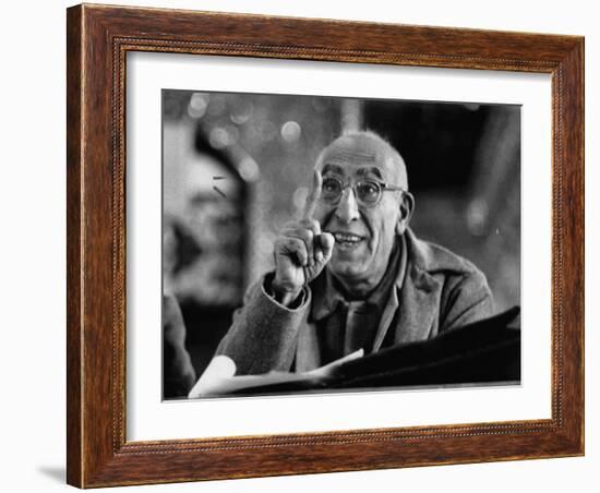 Mohamed Mossadegh, Premier of Iran, Correcting the Prosecutor's Grammar at His Trial-Carl Mydans-Framed Photographic Print