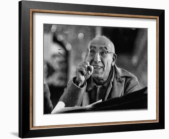 Mohamed Mossadegh, Premier of Iran, Correcting the Prosecutor's Grammar at His Trial-Carl Mydans-Framed Photographic Print