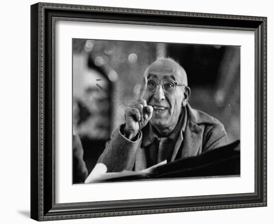 Mohamed Mossadegh, Premier of Iran, Correcting the Prosecutor's Grammar at His Trial-Carl Mydans-Framed Photographic Print