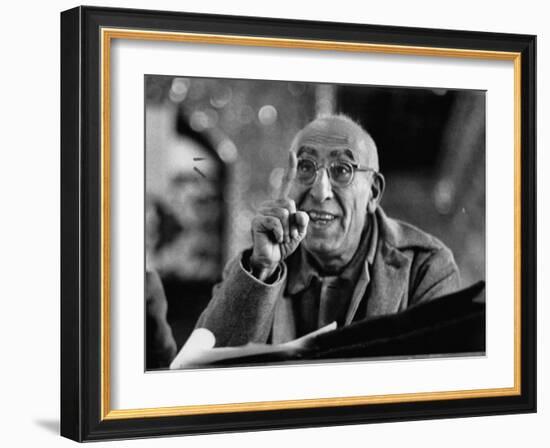 Mohamed Mossadegh, Premier of Iran, Correcting the Prosecutor's Grammar at His Trial-Carl Mydans-Framed Photographic Print