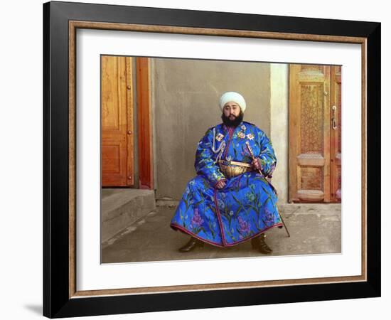 Mohammed Alim Khan, the Last Emir of Bukhara, 1911-Sergey Mikhaylovich Prokudin-Gorsky-Framed Giclee Print