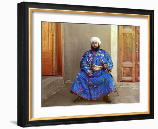 Mohammed Alim Khan, the Last Emir of Bukhara, 1911-Sergey Mikhaylovich Prokudin-Gorsky-Framed Giclee Print