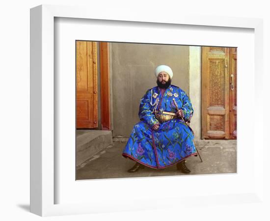 Mohammed Alim Khan, the Last Emir of Bukhara, 1911-Sergey Mikhaylovich Prokudin-Gorsky-Framed Giclee Print