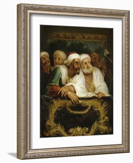 Mohammed Temin, ambassadeur du Sultan du Maroc, assistant à un spectacle dans une loge de la-Antoine Coypel-Framed Giclee Print