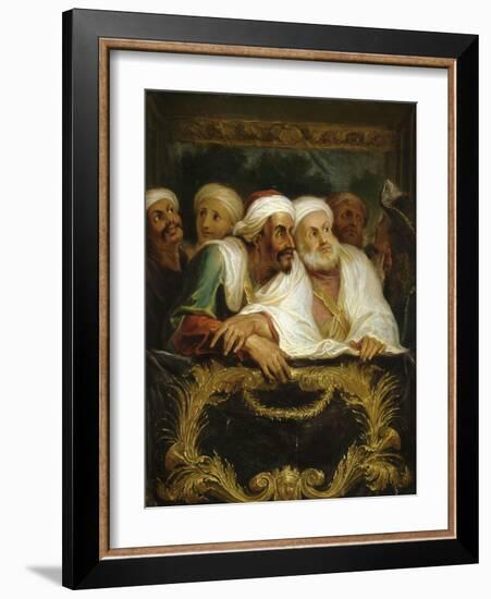 Mohammed Temin, ambassadeur du Sultan du Maroc, assistant à un spectacle dans une loge de la-Antoine Coypel-Framed Giclee Print