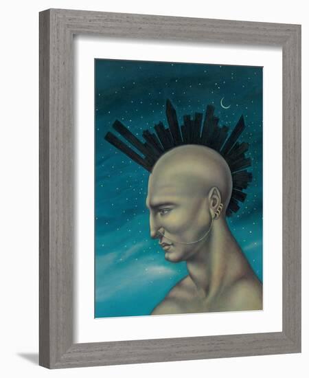 Mohawk Manhattan, 1995 (Acrylic on Illustration Board)-Anita Kunz-Framed Giclee Print