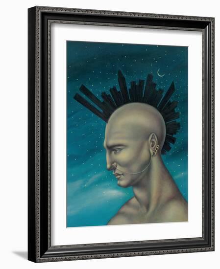 Mohawk Manhattan, 1995 (Acrylic on Illustration Board)-Anita Kunz-Framed Giclee Print