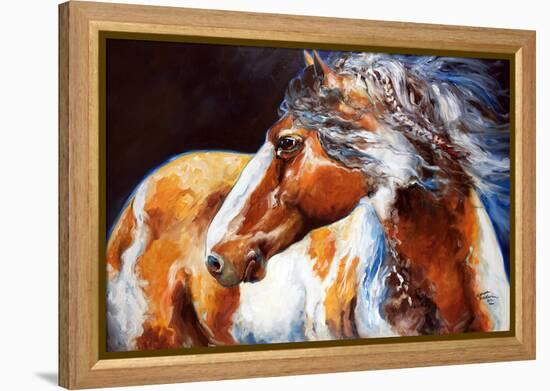 Mohican Indian War Horse-Marcia Baldwin-Framed Stretched Canvas