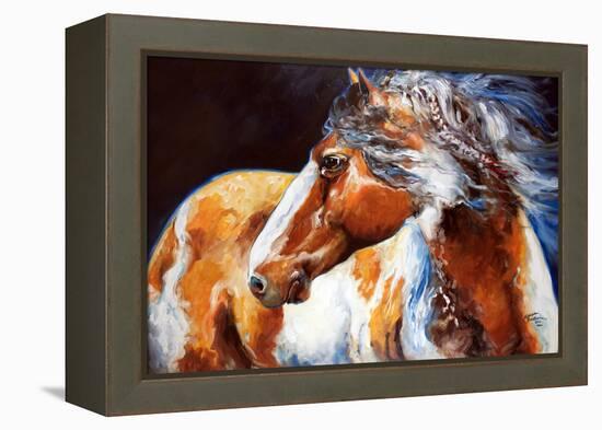 Mohican Indian War Horse-Marcia Baldwin-Framed Stretched Canvas