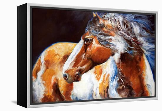 Mohican Indian War Horse-Marcia Baldwin-Framed Stretched Canvas