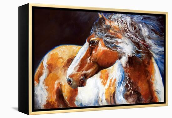 Mohican Indian War Horse-Marcia Baldwin-Framed Stretched Canvas