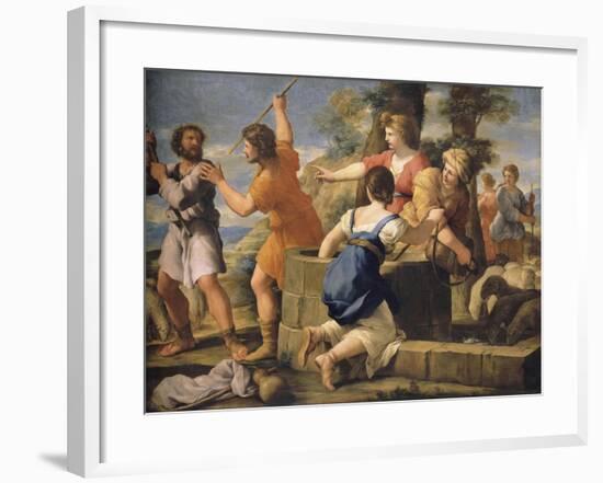 Moïse et les filles de Jethro-Giovanni Francesco Romanelli-Framed Giclee Print
